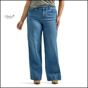 Plus Size High Rise Trouser Jeans Stretch Denim Relaxed Fit